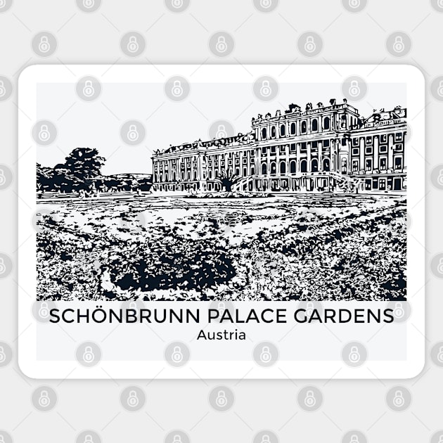 Schönbrunn Palace Gardens - Austria Magnet by Lakeric